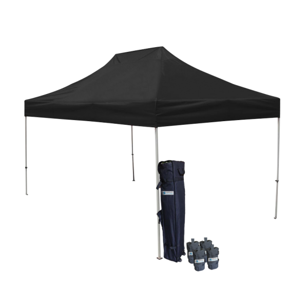 10' W X 15' H Canopy Tent With Aluminum Frame 40mm (Commercial Grade) - Black