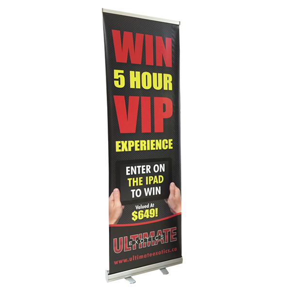24" Retractable Banner Stand With Graphic