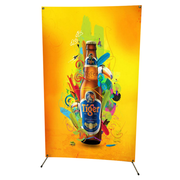 48" Large X Banner Stand with Graphics